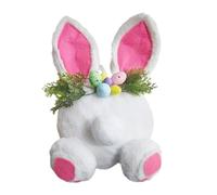 Couronne de Pâques - Guirlande saisonnière printanière Décoration de Pâques | Guirlande de printemps | Ensemble de couronnes de fesses de lapin, décorations extérieures, pour fêtes à la campagne, anni