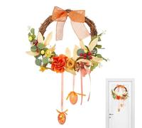 Couronne de Pâques pour porte d'entrée, couronne de Pâques | Couronne de printemps artificielle | Couronnes de Pâques pour porte d'entrée, guirlandes d'œufs de Pâques, décorations pour