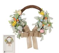 Couronne de Pâques pour porte d'entrée murale de 40 cm avec œufs | Couronnes festives pour décoration de porte, chambre, cuisine, mariages et
