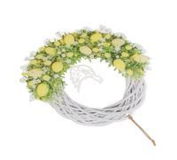 Couronne de Pâques Réaliste en Acrylique pour Porte D'entrée | Décoration Murale Blanche, Usage Extérieur, Thème Printemps, Forme Couronne, Style Réaliste