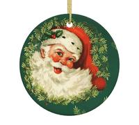 Couronne de Père Noël en céramique avec pendentifs de personnalité d'amour, centres commerciaux, boutiques, décoration de la maison.