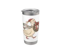 Couronne de Père Noël en forme d'oie festive Gobelet isotherme en acier inoxydable double paroi
