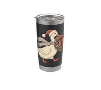 Couronne de Père Noël en forme d'oie festive Gobelet isotherme en acier inoxydable double paroi