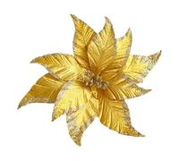 Couronne de pics à paillettes imitation bricolage pour Noël, fête de mariage (jaune, 25 x 25 cm)