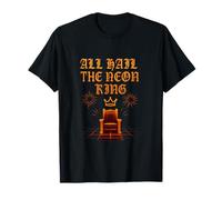 Couronne de Pixels Gothique All Hail The Neon King T-Shirt