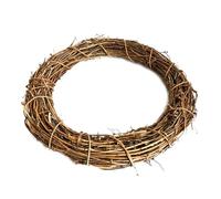 Couronne de plantes grimpantes - 40 cm, 210 g, anneau en rotin naturel, base artisanale | Noël Pâques Halloween Thanksgiving mariage fête porte d'entrée tenture murale maison bureau magasin hôtel