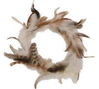 Couronne de plumes Décoration Ø15cm Plumes naturelles - Décoration de Pâques, décoration de printemps, décoration de table dans des tons naturels - Set de 4