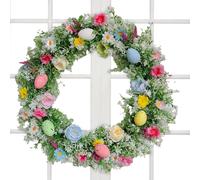 Couronne de porte | 35 cm Articles de décoration artificiels de printemps | Décoration festive, pour porte d'entrée salon, balcon, terrasse, jardin, cour, ferme, maison, mur