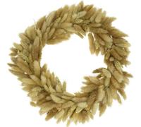 Couronne de porte Couronne de fleurs séchées Herbe de velours Lagurus Style Boho Décoration naturelle Ø31cm