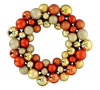 Couronne de Porte de Noël avec Boules Décoratives - 36 cm
