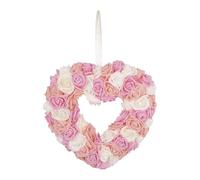 Couronne de porte de Saint-Valentin, couronnes de roses pour porte d'entrée,Couronnes de fleurs de porte d’entrée de la Saint-Valentin - Guirlande d'amour mignonne, ornement décoratif de vacances pour