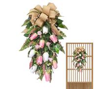 Couronne de porte d'entrée | 56 cm Décoration de style ferme, Couronne décorative rustique - Pour la maison, la ferme, le mur, la fenêtre, les fêtes, le printemps, l'été, l'automne, l'hiver