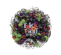 Couronne de porte d'entrée d'Halloween, guirlande lumineuse LED pour Halloween, couronne décorative artificielle | Décoration murale effrayante pour Halloween, panneau de porte pour fête