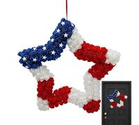 Couronne de porte d'entrée sur le thème de la Suède,Décorations de guirlandes artificielles patriotiques,Couronne Jour de l'Indépendance | pour Fête nationale du Souvenir Mur Fenêtre Jardin Intérieur