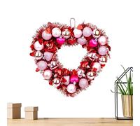 Couronne de porte pour la Saint-Valentin - Décoration lumineuse LED - Design haut de gamme - Couronne romantique en forme de cœur avec brillance décorative - Cheminée murale à suspendre pour