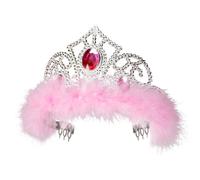 Couronne de Princesse - BOLLAND - Plumes Rose - Bijou Fantaisie - Accessoire Déguisement