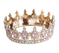 Couronne de princesse, diadème d'anniversaire en strass, couronne de mariage en or pour femmes mariées, accessoires cheveux