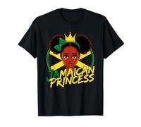 Couronne de princesse jamaïcaine pour fille afro fierté de la Jamaïque Art mignon T-Shirt