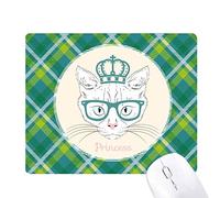 couronne de princesse sunglass chat blanc réseaux verte grille pixel tapis de souris