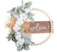 Couronne de Printemps Artificiel perlé décoratif Suspendu Couronne de Porte vive pour Le Mur Porte d'entrée Style Mariage 2