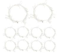 Couronne de printemps, bandeau couronne 10 pièces 8 pouces de plumes décorative blanche trois modes lumineux bandeau d'ange LED charmante pour cosplay, Noël, Halloween, costume v
