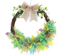 Couronne de printemps de Pâques, couronne de porte, vive et légère à suspendre pour décorer les portes, les vacances, les clôtures et les murs, décoration pour la maison, 40 x 40 cm