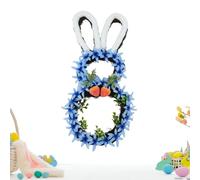 Couronne de printemps pour porte d'entrée Lapin Osier Décorations murales