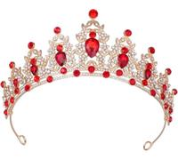 Couronne de reine et couronne de princesse pour femmes, coiffure en cristal pour mariée, princesse, mariage et fête, or clair