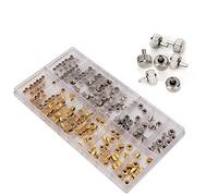 couronne de remontoir Tête ronde et couronne de montre à tête plate, outil de réparation de montres, pièces de rechange en acier inoxydable étanche 3.5/4.0/4.5/5.0 mm pour tous les types de