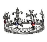 Boland 64555 Couronne Royal King en argent, pour adulte, bijou de tête pour roi, majesté, duc, carnaval, carnaval, soirée à thème, Halloween