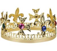 Couronne de roi avec fausses pierres précieuses pour adulte