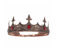 Couronne De Roi En Or Antique For Hommes/femmes, Diadème Rond, Diadème De Prince En Cristal, Couvre-chef Médiéval Délicat Confortable(New1)