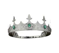 Couronne De Roi En Or Antique For Hommes/femmes, Diadème Rond, Diadème De Prince En Cristal, Couvre-chef Médiéval Délicat Confortable(C11)