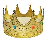 grande couronne de roi dore 20 cm taille adulte chapeau Multicolor