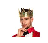 couronne de roi or pierres colorées adulte - 01317