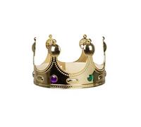 couronne de roi or pierres colorées enfant - 01316