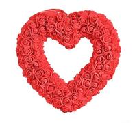 Couronne de roses en mousse en forme de cœur pour ajouter une touche de romantisme à n'importe quelle pièce ou entrée