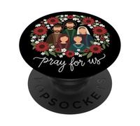 Couronne de Saints catholiques chrétiens priez pour Nous Foi PopSockets PopGrip Adhésif
