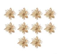 Couronne de sapin de Noël - Décorations de chèvrefeuille avec décorations florales artificielles pour décoration de vacances (doré)