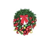 Couronne de sapin premium, décorée, 90cm