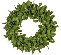 Couronne de stévia 34 cm vert - plante artificielle naturelle Couronne décorative pour l'extérieur et l'intérieur