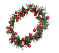 Couronne de Table de Noël Ambiance Noël, Couronne Artificielle | Fil de Fer, PVC et Écume, Réutilisable, pour Bougies Piliers et Bureau, Décor D'hiver