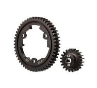 Couronne de transmission 50 dts (large) + pignon 20 dts (acier) pour XRT - 6450