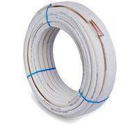 Couronne de tube cuivre cerclée CU 0,8-10 - D1/4-5/8 - isolé - blanc - 10 mètres EID