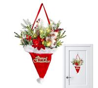 Couronne de Vacances éclairée - Guirlande de Porte de Noël de 68,6 x 38,1 cm, Affichage d'entrée Lumineux, Accent de Porche d'hiver | Manteau décoratif intérieur et extérieur, Mur de Cuisine, ma