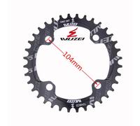 Couronne De Vélo Bcd 104,Mono-Plat Vtt,32 34 36 38 Dents,Plateau Étroit Et Large Multiplication - Type Black-34t