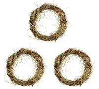 Couronne de vigne Couronne naturelle de foin Lot de 3 Ø25cm Automne Couronne de printemps Couronne de table Décoration