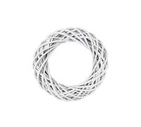 Couronne décorative en osier blanc Ø 25 cm - Couronne décorative en osier tressé, base naturelle pour décorations DIY, couronnes de porte et arrangements saisonniers