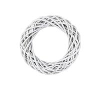 Couronne décorative en osier blanc Ø 35 cm - Couronne décorative en osier tressé, base naturelle pour décorations DIY, couronnes de porte et arrangements saisonniers