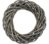 Couronne décorative en osier gris - 30 cm - Couronne en rotin pour décorer - Osier Couronne de porte Couronne de table Couronne de l'Avent Couronne décorative